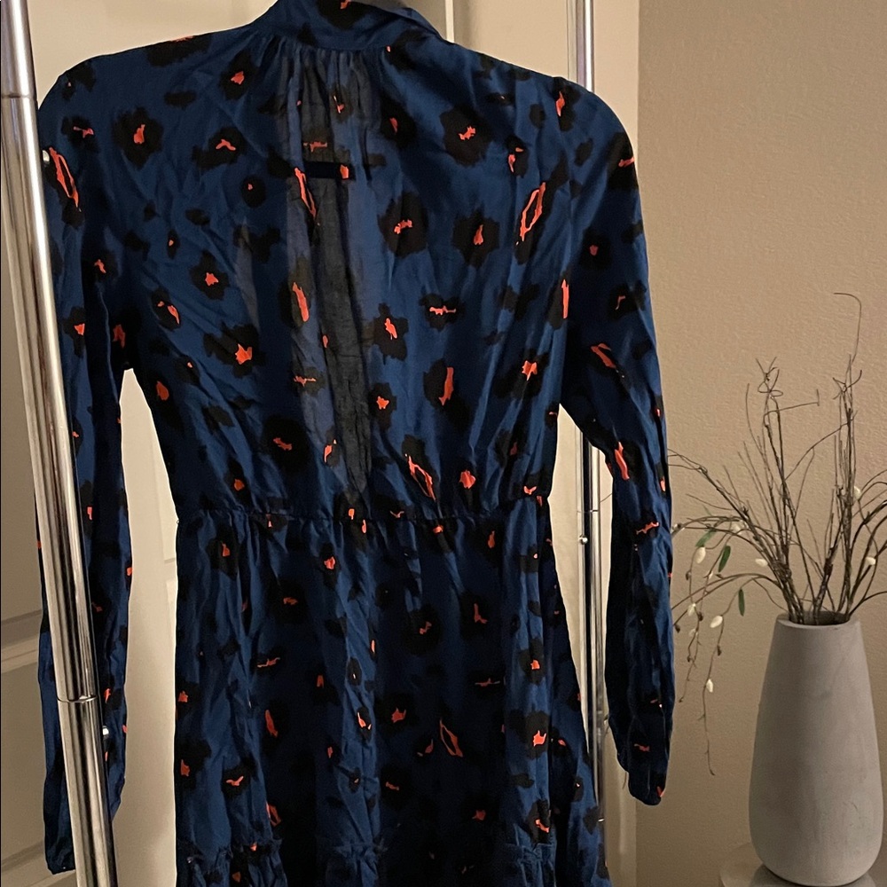 Elegant Blue and pink Patterned Dress